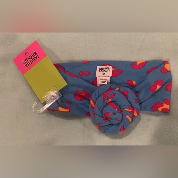 Tabitha Brown x Target Accessories - NWT! Tabitha Brown x Target• Blue Pink Leopard Print Knotted Headband•SOLD OUT